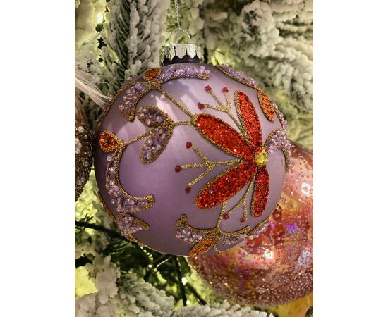 Bola de Natal - Palla Vetro Fiori