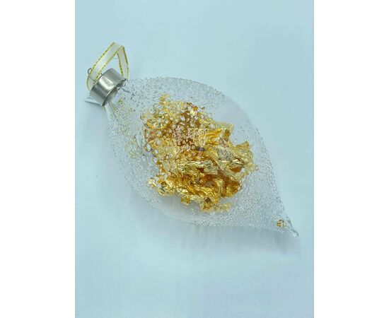 Decoração de Natal - Fuso Vetro Fogliaoro (Dourado)