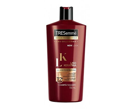 Shampo do cabelo-Tresemmé Liso Keratina 700 Ml