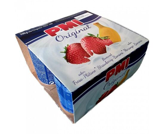 Iogurte Pascual 4 - Sabor Sabor Morango e  Banana 125g