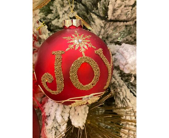 Bola de Natal Joy (vermelha)
