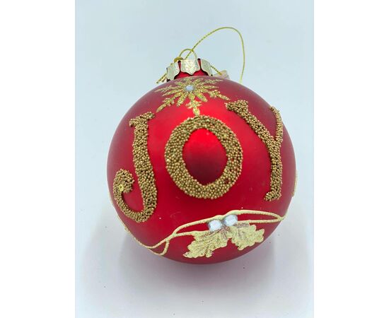 Bola de Natal Joy (vermelha)