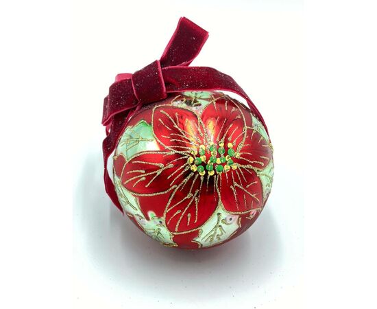 Bola de Natal Poinsettia