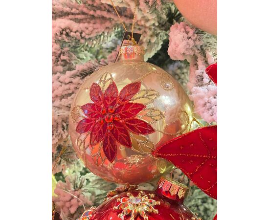 Bola de Natal com Flores