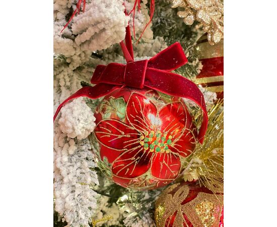 Bola de Natal Poinsettia