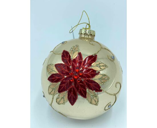 Bola de Natal com Flores