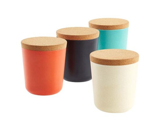 Jarro de armazenamento bamboo preto (grande)